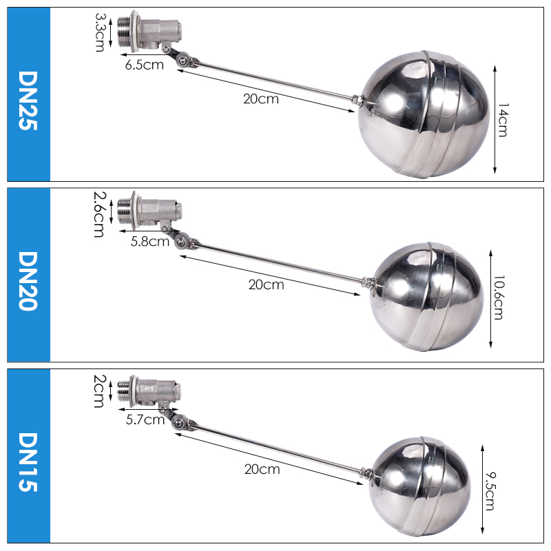 DN15/20/25 Adjustable Float Ba - đánh giá và giá Float Ball Valve