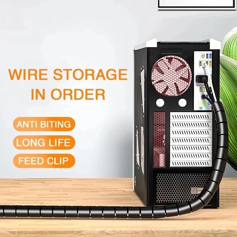 1/2M Flexible Spiral Cable Org - đánh giá và giá Plastic Pipe Clip